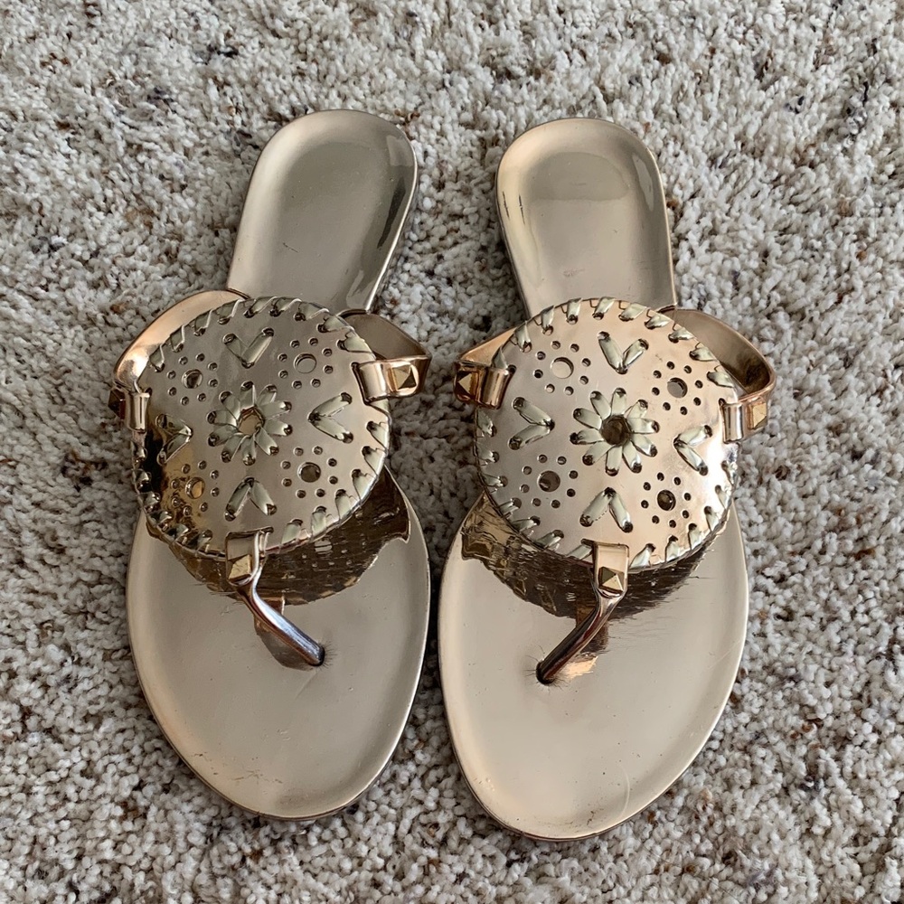 Jack Rogers Metallic Gold Sandals
